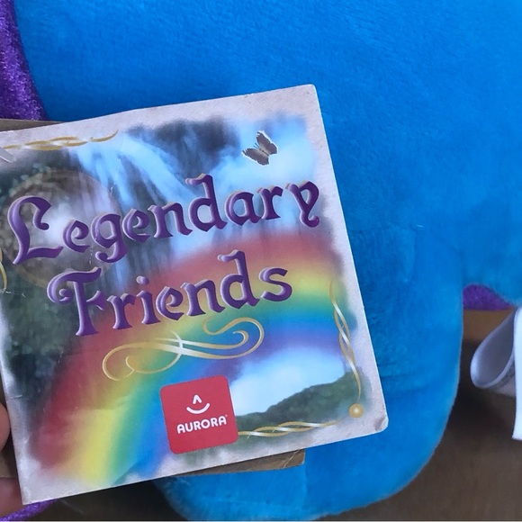 NWT Aurora Legendary Friends Blue and Purple Dragon Plush Toy. - Picture 5 of 8